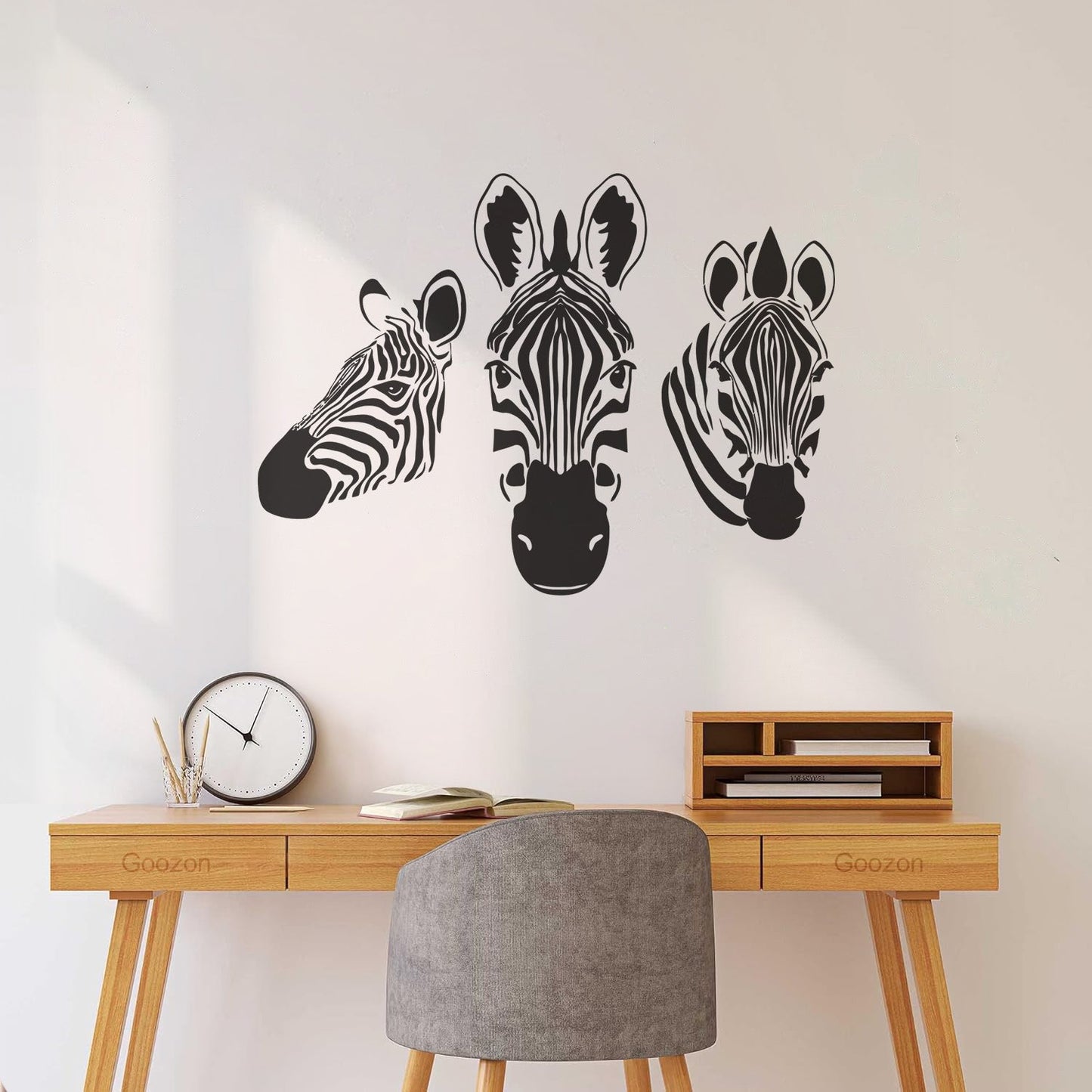 Wall Stickers Paster Paper Zebras Head African Animals Zoo Art Mural Painting