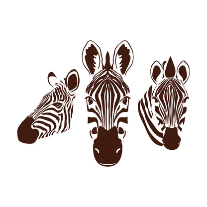 Wall Stickers Paster Paper Zebras Head African Animals Zoo Art Mural Painting
