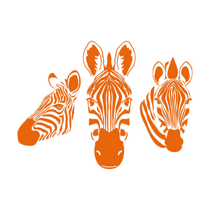 Wall Stickers Paster Paper Zebras Head African Animals Zoo Art Mural Painting
