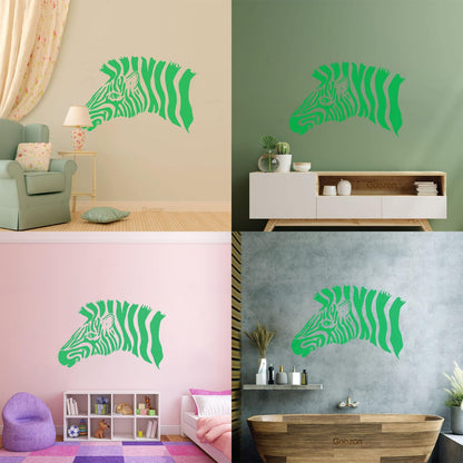 Vinyl Wall Stickers Zebra Head Animal Safari Africa Personalized Customization