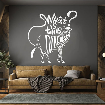 Joke Funny Zebra Animals Kids Fine Carving Decals Store Decoration