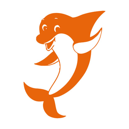 Wall Vinyl Sticker Decor Positive Dolphin Marine Animal Waterproof