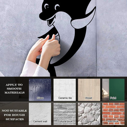 Wall Vinyl Sticker Decor Positive Dolphin Marine Animal Waterproof