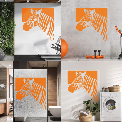 Mural And Wall Vinyl Decal Zebra Animal Modern Style Removable Without Leaving Glue