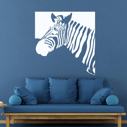 Mural And Wall Vinyl Decal Zebra Animal Modern Style Removable Without Leaving Glue