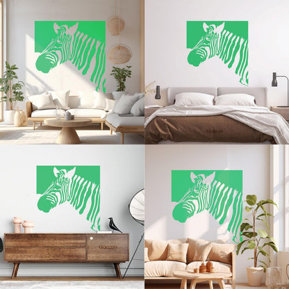 Mural And Wall Vinyl Decal Zebra Animal Modern Style Removable Without Leaving Glue