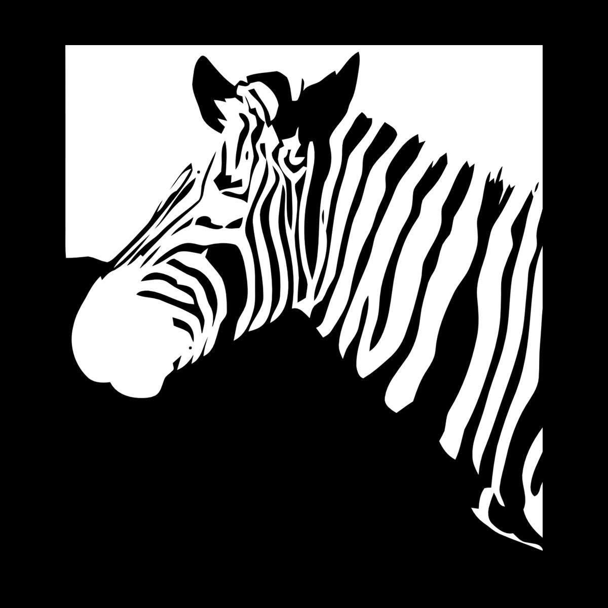 Mural And Wall Vinyl Decal Zebra Animal Modern Style Removable Without Leaving Glue