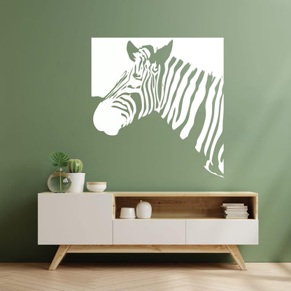 Mural And Wall Vinyl Decal Zebra Animal Modern Style Removable Without Leaving Glue