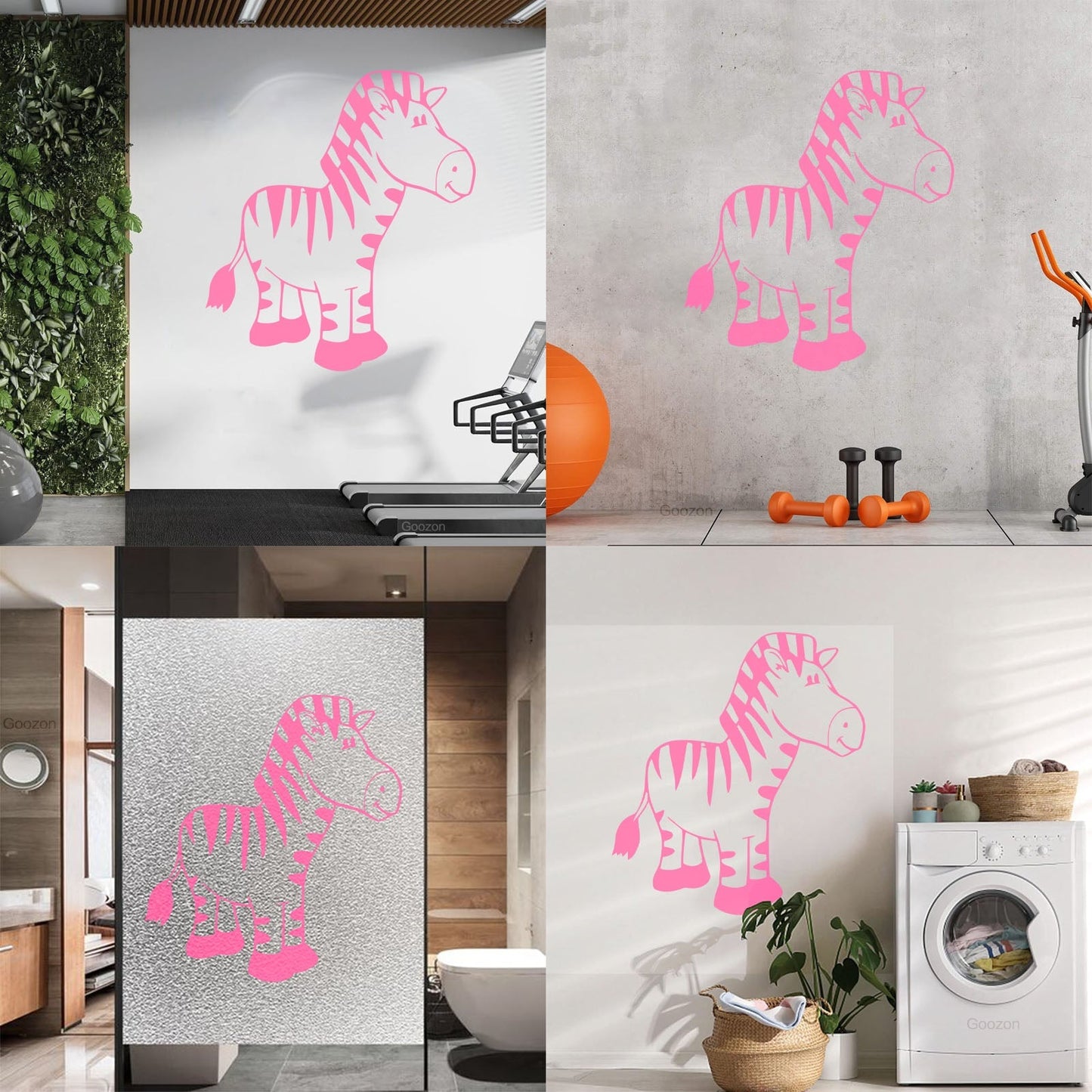 Wall Stickers Paster Paper Zebra Animal Kids Baby Nursery Self Adhesive