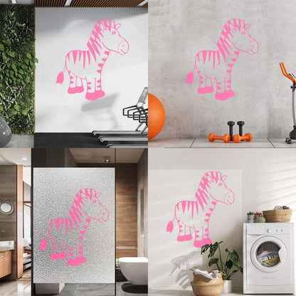 Wall Stickers Paster Paper Zebra Animal Kids Baby Nursery Self Adhesive