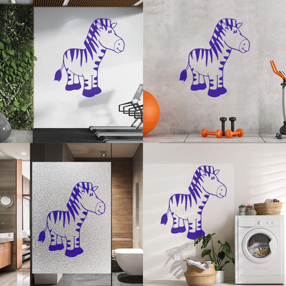 Wall Stickers Paster Paper Zebra Animal Kids Baby Nursery Self Adhesive