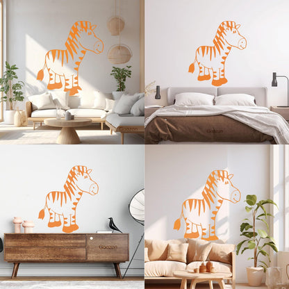Wall Stickers Paster Paper Zebra Animal Kids Baby Nursery Self Adhesive