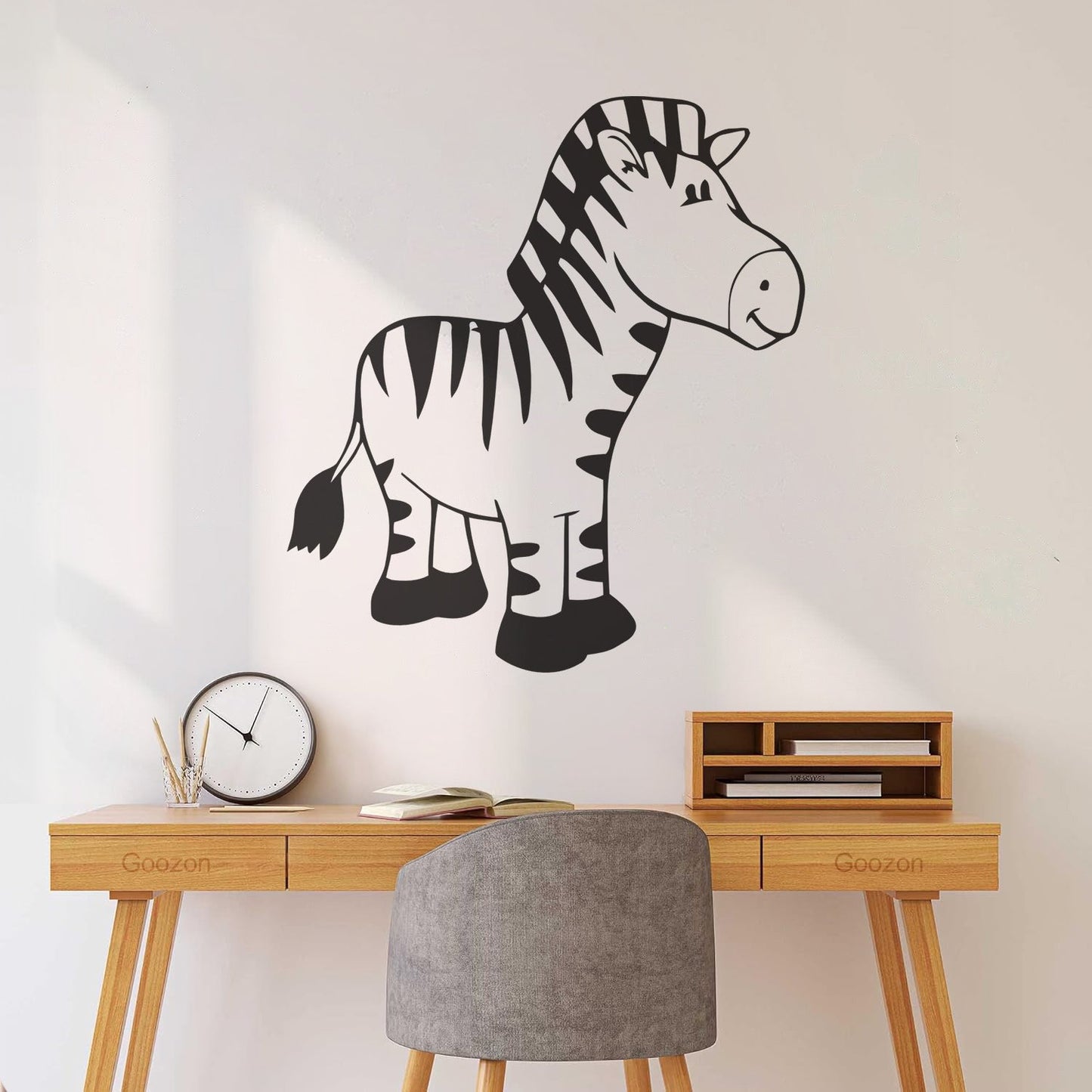 Wall Stickers Paster Paper Zebra Animal Kids Baby Nursery Self Adhesive