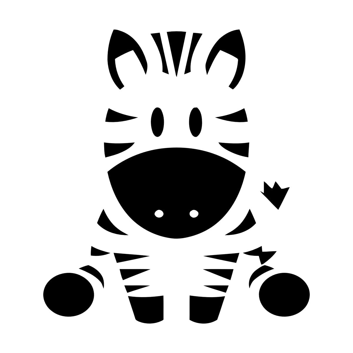 Wall Vinyl Sticker Decor Zebra Animal Funny Kids Children Do Not Damage The Wall Surface