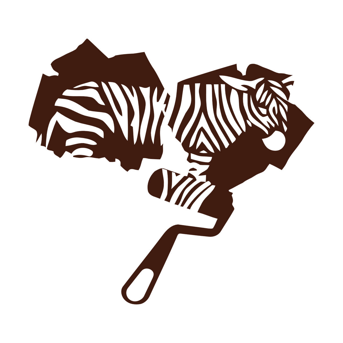 Zebra Animal Fine Carving Stickers Multi Color Selection