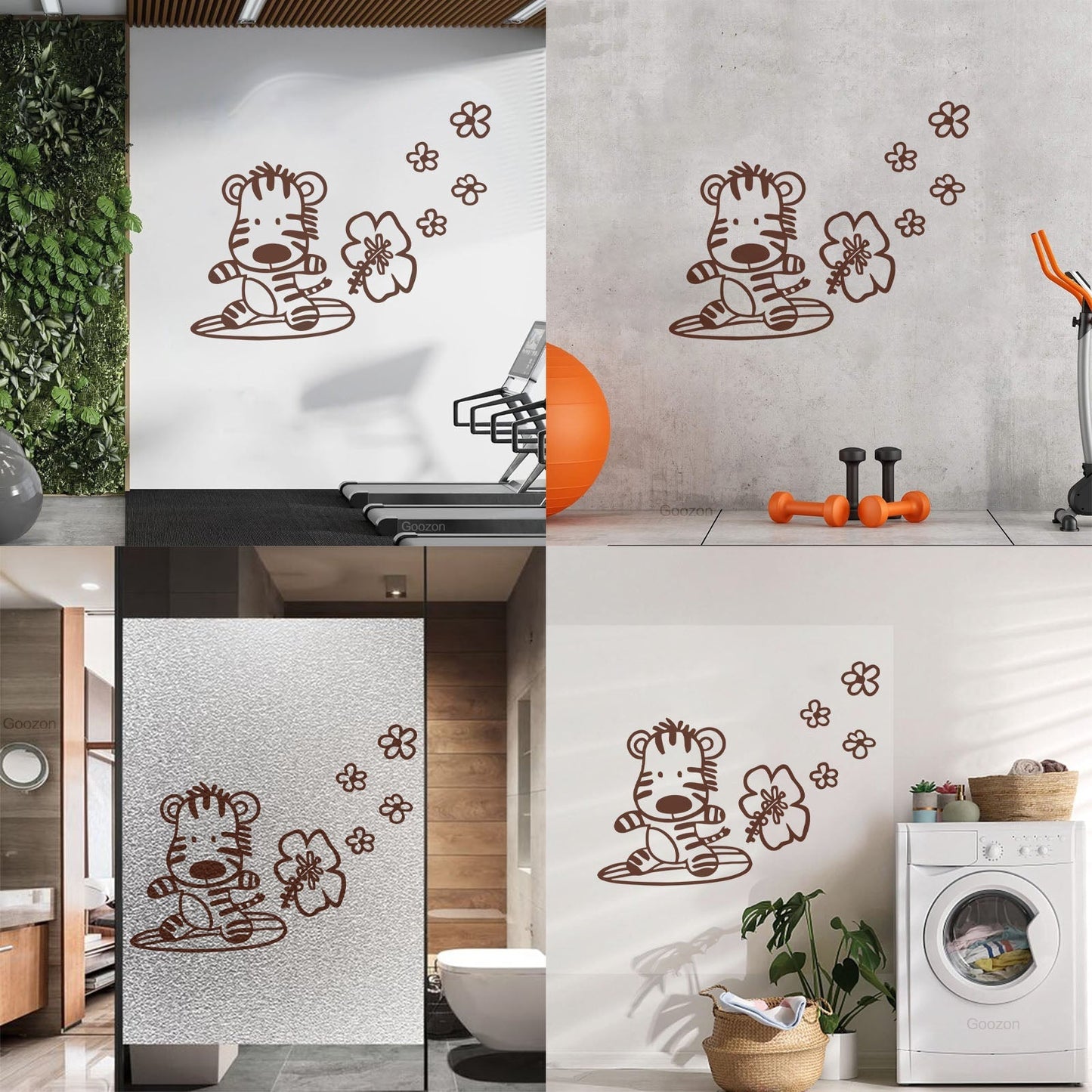 Wall Stickers Zebra Nursery Animal Baby Kids Equipped With Transfer Film Kit