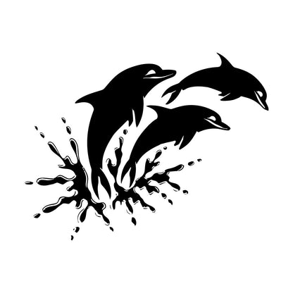 Wall Stickers Paster Paper Window Graphics And Dolphins Marine Animals Ocean Waterproof