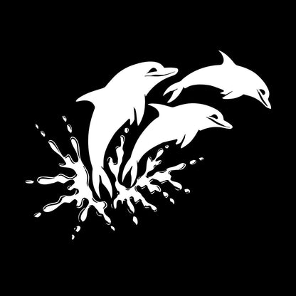 Wall Stickers Paster Paper Window Graphics And Dolphins Marine Animals Ocean Waterproof