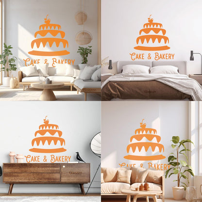 Engraving Decals Cake Bakery Bakeshop Kitchen Confectionary Sweets Wall Beautification