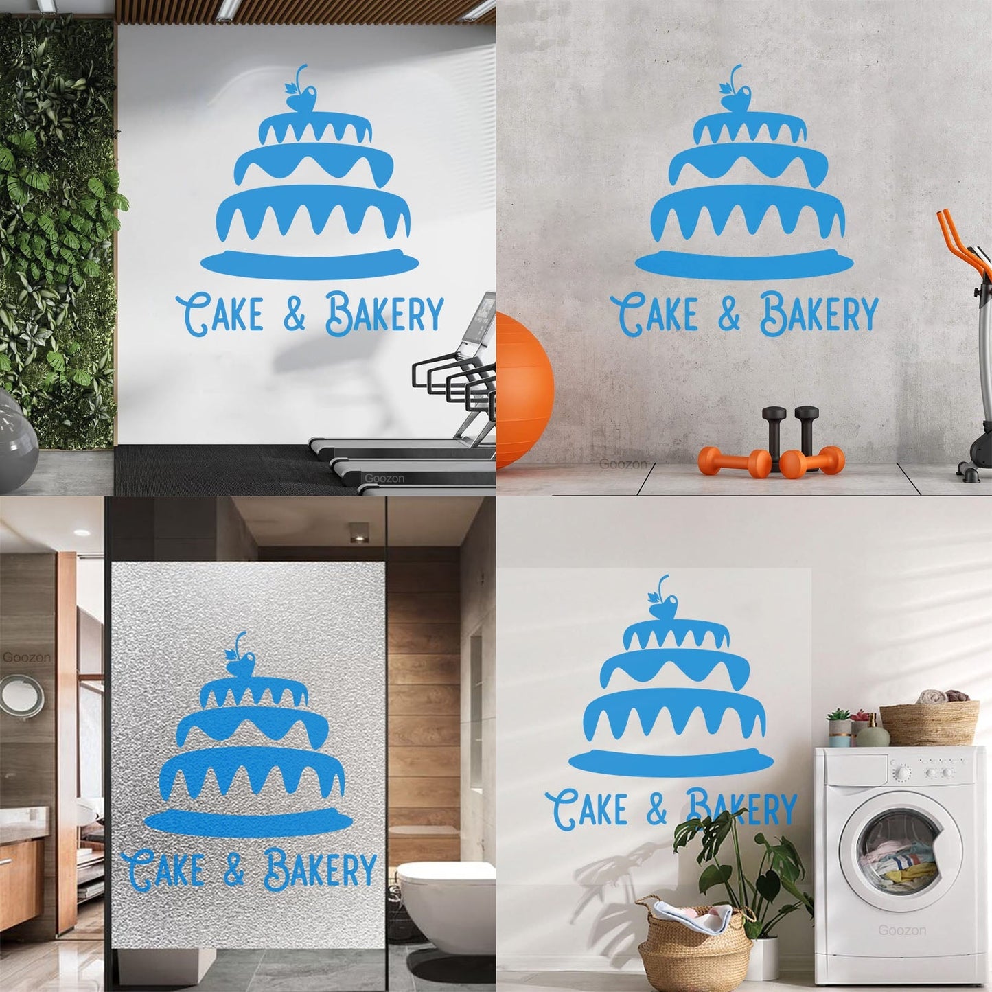 Engraving Decals Cake Bakery Bakeshop Kitchen Confectionary Sweets Wall Beautification