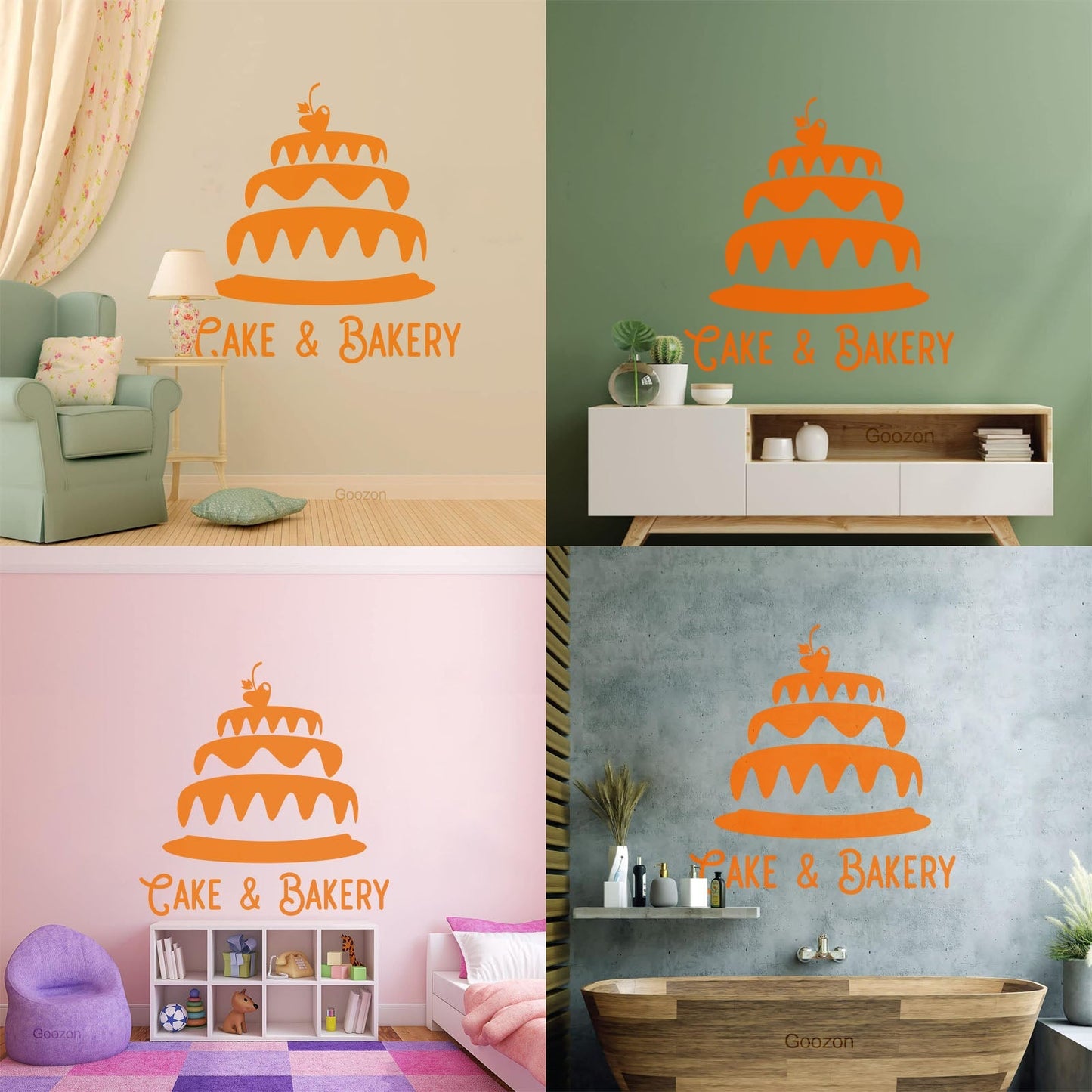 Engraving Decals Cake Bakery Bakeshop Kitchen Confectionary Sweets Wall Beautification