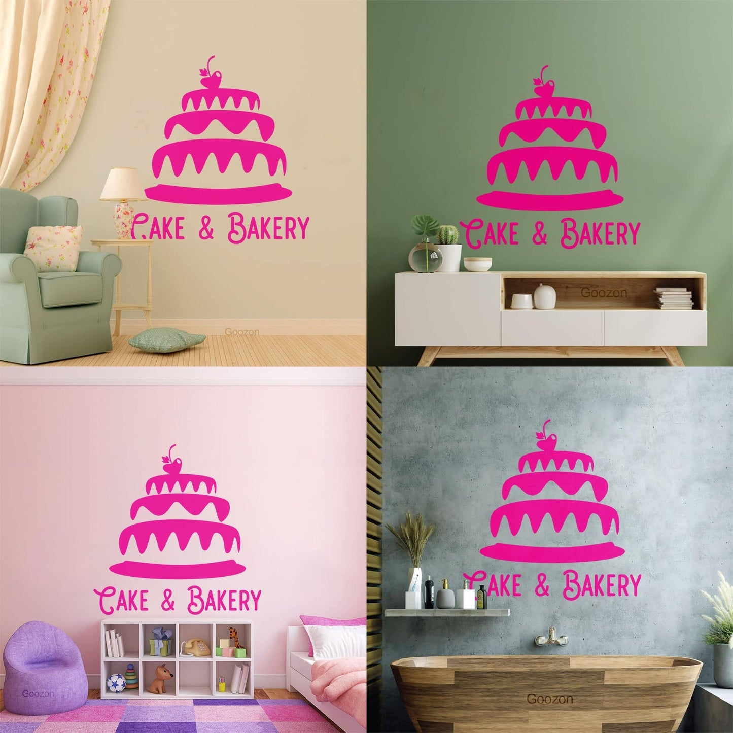Engraving Decals Cake Bakery Bakeshop Kitchen Confectionary Sweets Wall Beautification