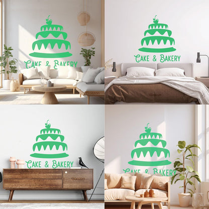 Engraving Decals Cake Bakery Bakeshop Kitchen Confectionary Sweets Wall Beautification