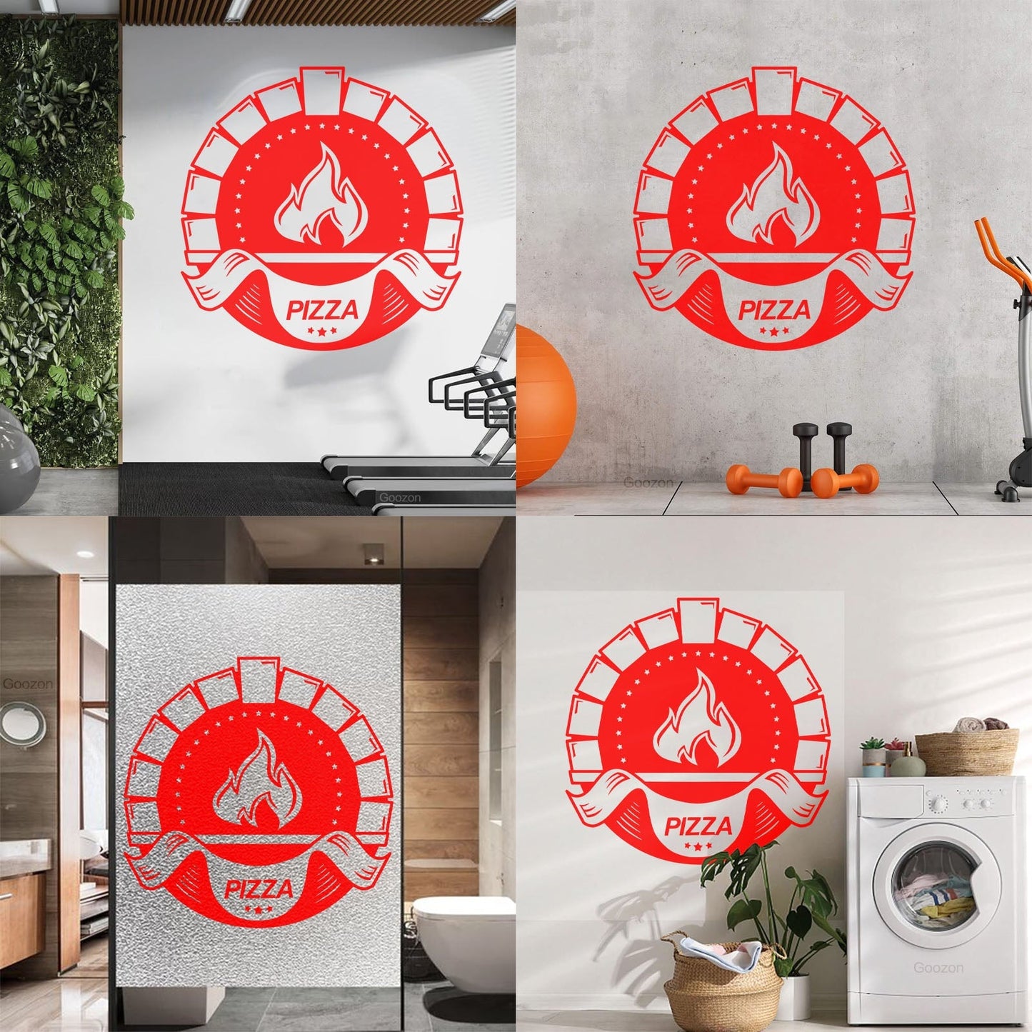 Kitchen Bakery Oven Pizza Pizzeria Restaurant Wall Stickers Paster Paper Art Decoration
