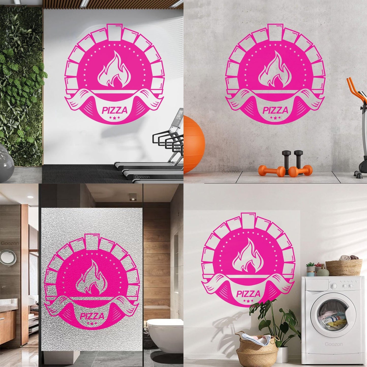 Kitchen Bakery Oven Pizza Pizzeria Restaurant Wall Stickers Paster Paper Art Decoration