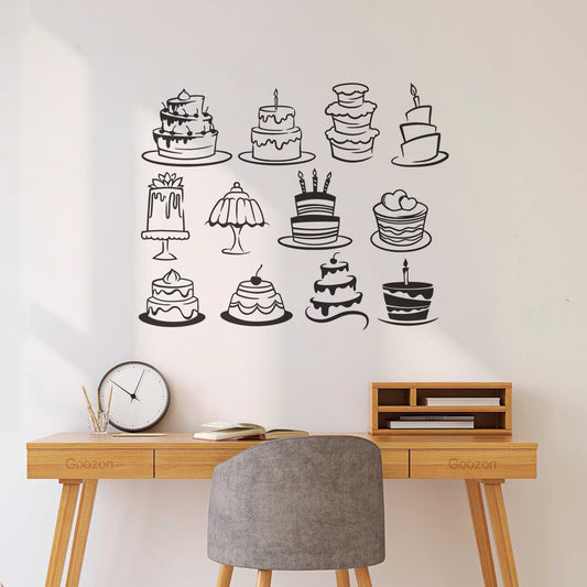 Lettering Stickers Set Cakes Bakehouse Tasty Bakery Cake Dessert Do Not Damage The Wall Surface