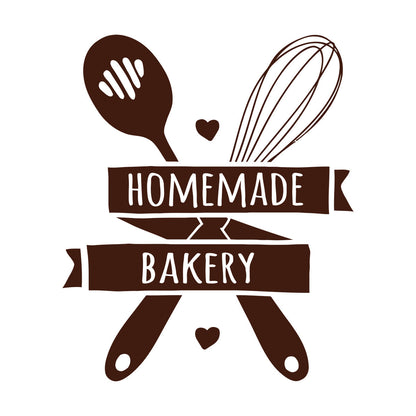Wall Stickers Paster Paper Quote Words Kitchen Tools Home Made Bakery It Won'T Fall Off