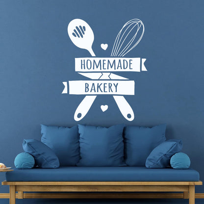 Wall Stickers Paster Paper Quote Words Kitchen Tools Home Made Bakery It Won'T Fall Off