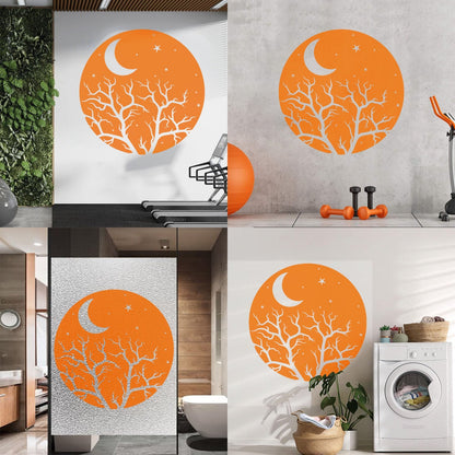 Vinyl Art Sticker Bedroom Good Night Stars Tree Branch Window Decals