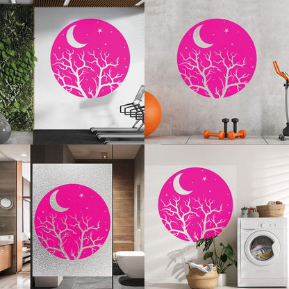 Vinyl Art Sticker Bedroom Good Night Stars Tree Branch Window Decals