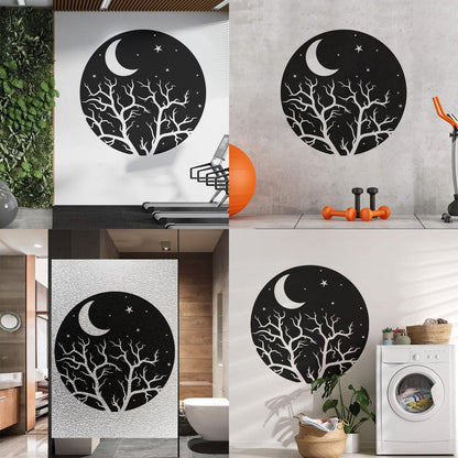 Vinyl Art Sticker Bedroom Good Night Stars Tree Branch Window Decals