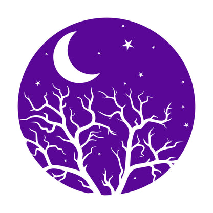 Vinyl Art Sticker Bedroom Good Night Stars Tree Branch Window Decals