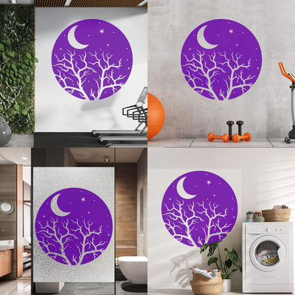 Vinyl Art Sticker Bedroom Good Night Stars Tree Branch Window Decals