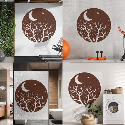 Vinyl Art Sticker Bedroom Good Night Stars Tree Branch Window Decals