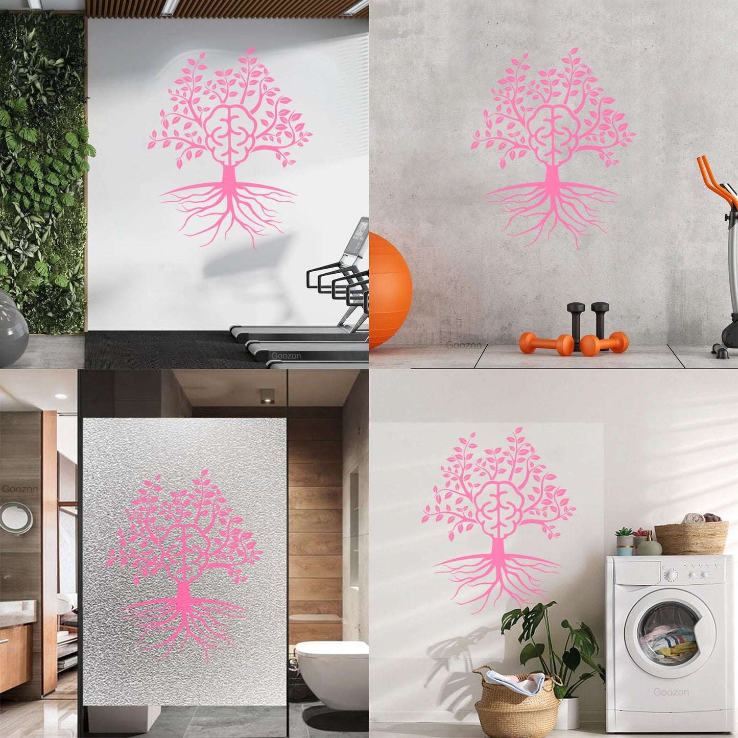 Fine Carving Decals Brain Tree Branch Leaves Home Can Modify And Add Information
