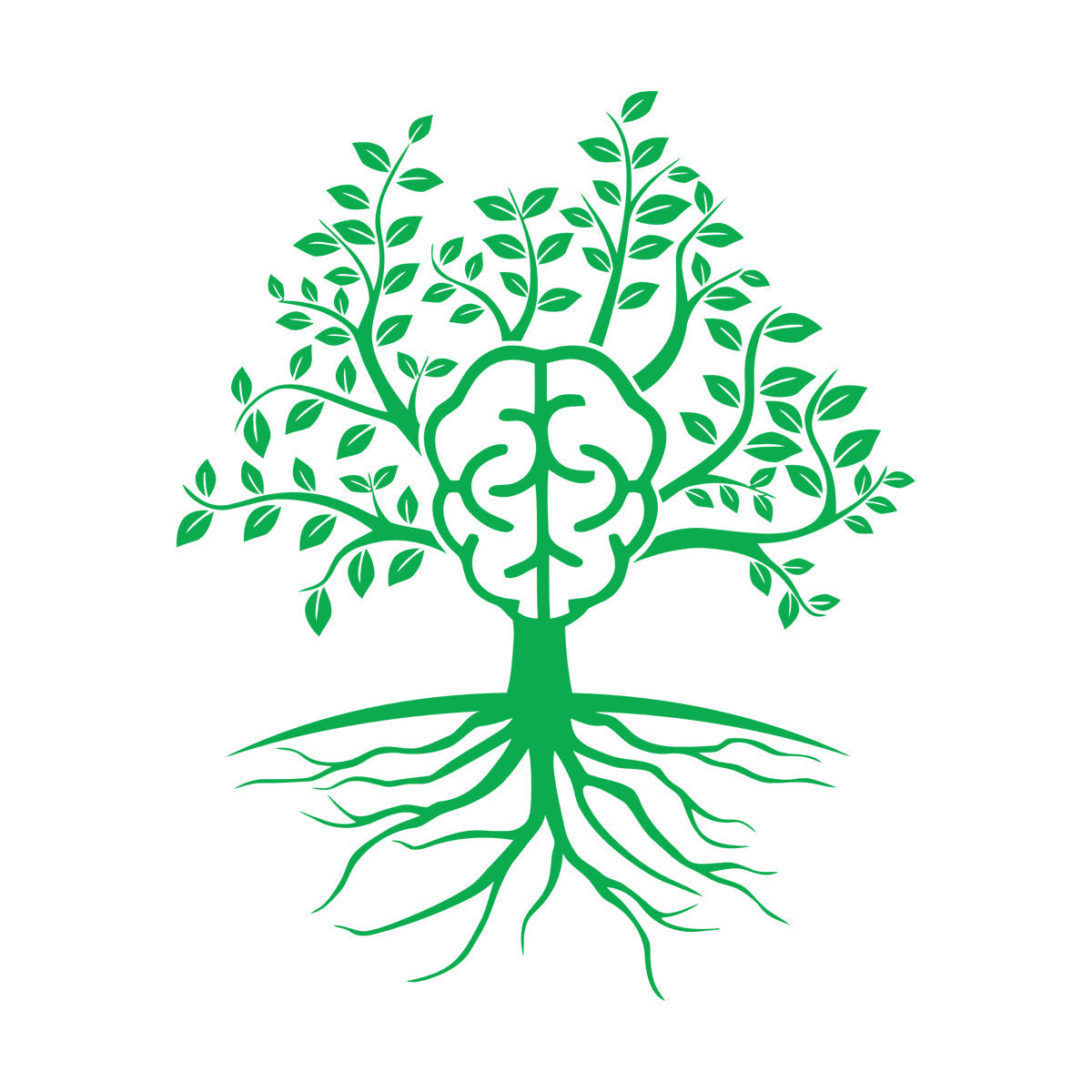 Fine Carving Decals Brain Tree Branch Leaves Home Can Modify And Add Information