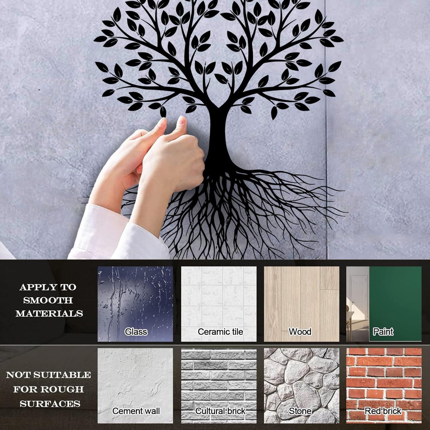 Vinyl Wall Decals Branch Tree Life Spring Roots Leaves Self Adhesive