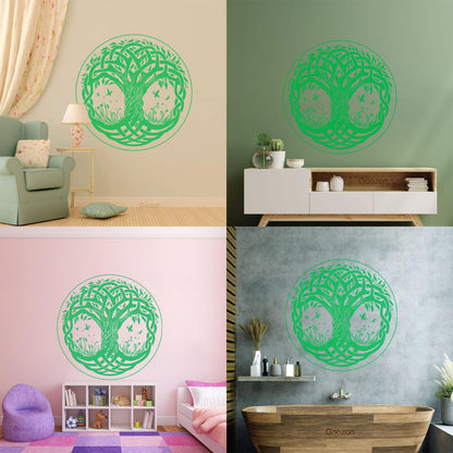 Wall Decals Pvc Celtic Tree Symbols Branches Leaves Roots Art Decoration