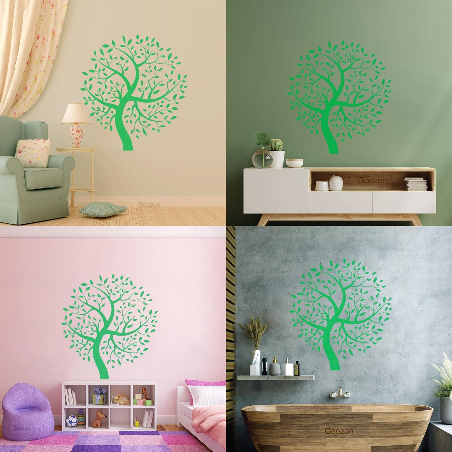 Vinyl Wall Stickers Natural Life Tree Leaves Branches Glass Stickers