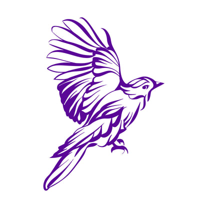 Stickers muraux en papier adhésif, motif abstrait d'ailes d'oiseau, plumes. Ne se décollera pas.