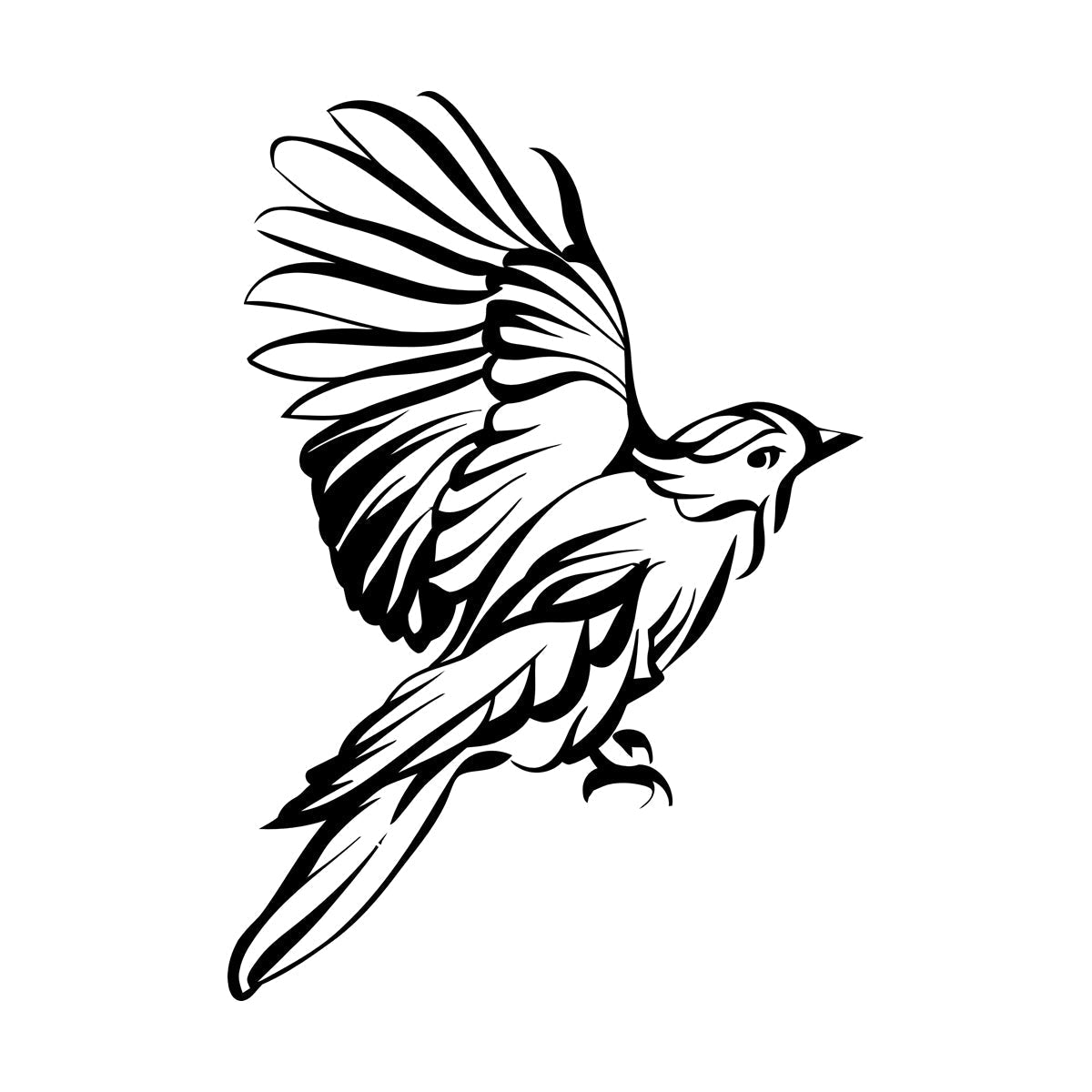 Stickers muraux en papier adhésif, motif abstrait d'ailes d'oiseau, plumes. Ne se décollera pas.