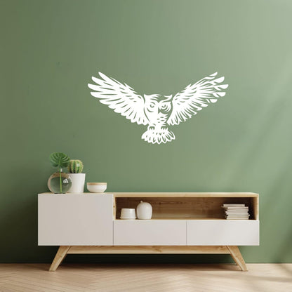 Sticker mural et mural en vinyle, motif abstrait de hibou, plumes et ailes, décoration de carrosserie de voiture