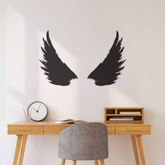 Stickers muraux en vinyle, plumes d'oiseaux, ailes, vol, envergure, amovibles sans laisser de colle