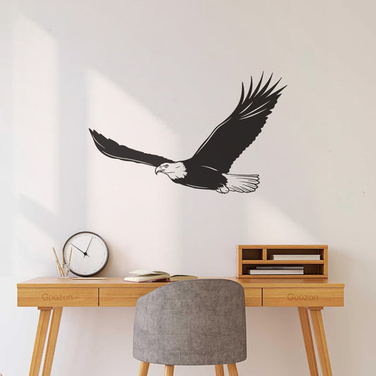 Autocollants lettrage Oiseau chauve volant, plumes tribales, prédateur, décoration de carrosserie de voiture