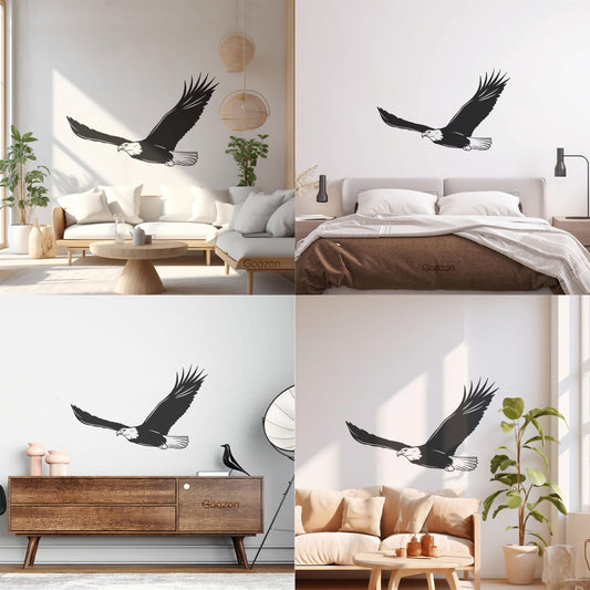 Autocollants lettrage Oiseau chauve volant, plumes tribales, prédateur, décoration de carrosserie de voiture