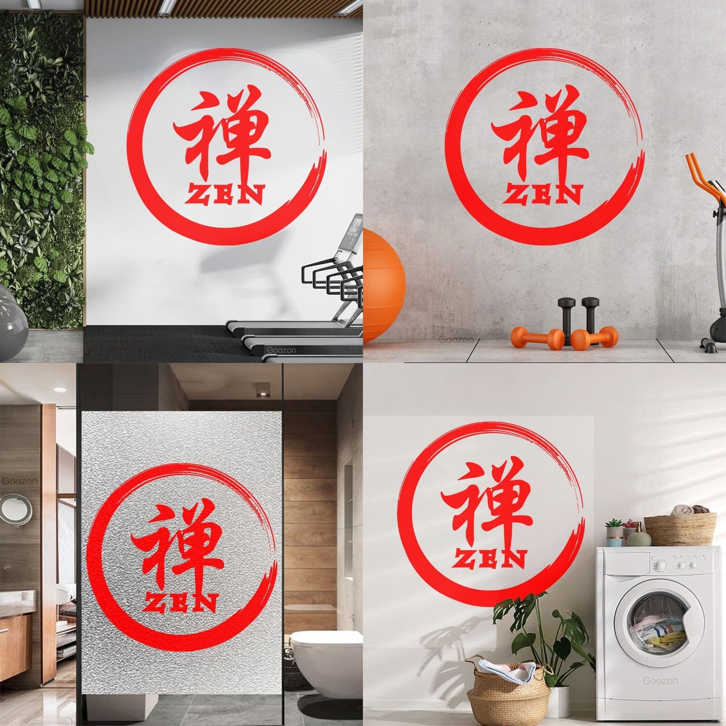 Engraving Stickers Zen Enso Circle Calligraphy Hieroglyph Asian It Won'T Fall Off